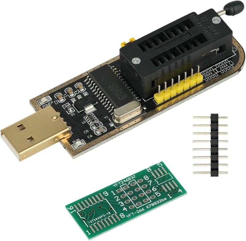 MTDELE 1 Sets CH341A Programmer Compatible with for EEPROM Programmer 24 25 Series Kit（CH341A + SOIC8 Clip + 1.8V Adapter + SOIC8 Adapter） - Image 4